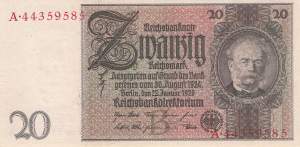 20 Mark 1929 ro.174a B/A